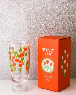 Aderia Retro Glass Tumbler with Stem - Tulip | Mugs & Glasses | Tableware