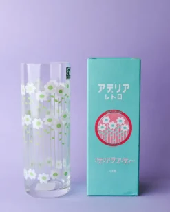 Aderia Retro Tall Glass - Rhapsody Green and White | Mugs & Glasses