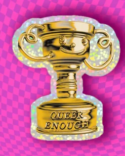 Alex Luciano - Queer Enough Glitter Sticker | Stickers, Stationery & Scrapbooking