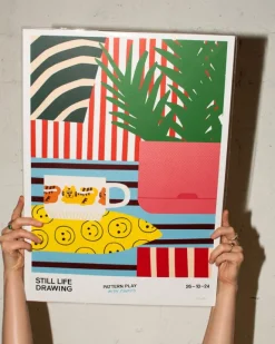 Alice Oehr - Pattern Play With Pinky's Poster - A2 | Art & Prints