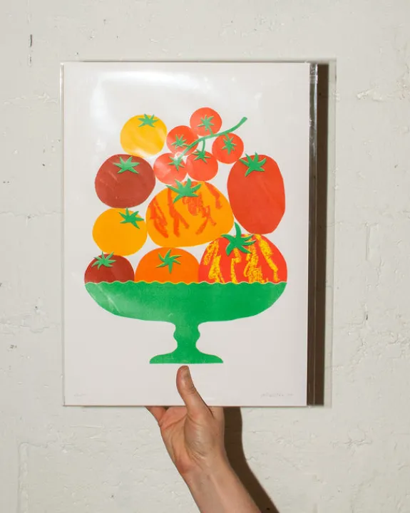 Alice Oehr - Tomato Table Piece Riso Print - A3 | Fun Things For The Kitchen | Art & Prints