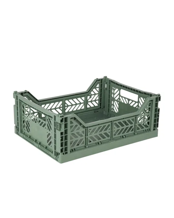 AyKasa - Midi Crate - Almond Green | Storage & Organisation