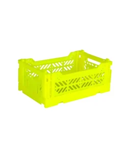 AyKasa - Mini Crate - Neon Yellow | Storage & Organisation