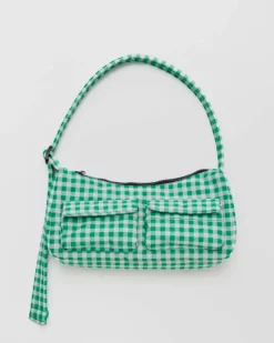 Baggu - Cargo Shoulder Bag - Green Gingham | Bags