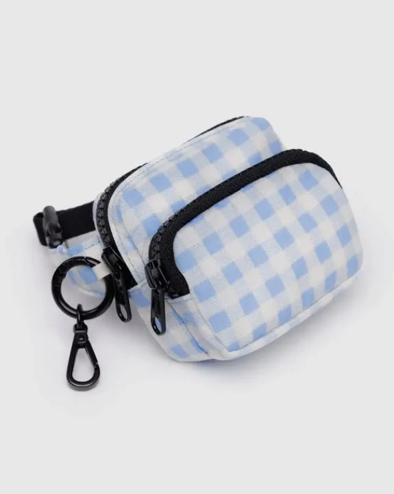 Baggu - Fanny Pack Charm - Light Blue Gingham | Keyrings & Bag Charms