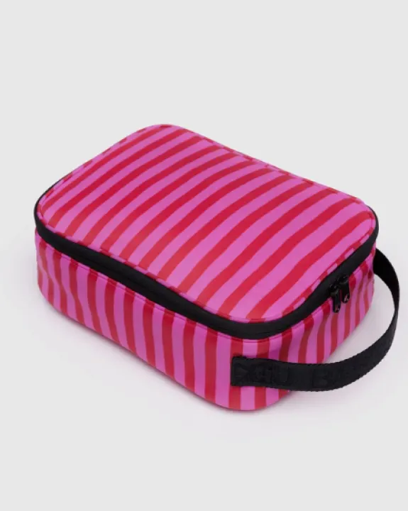 Baggu - Lunch Box - Pink & Red Painted Stripe | Picnic