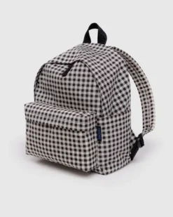 Baggu - Medium Nylon Backpack - Black and White Gingham | Bags