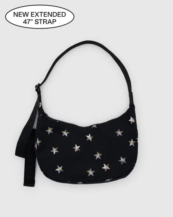 Baggu - Medium Nylon Crescent Bag - Stars (longer strap) | Bags