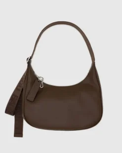 Baggu - Medium Recycled Leather Crescent Bag - Brown | Bags