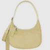 Baggu - Medium Recycled Leather Crescent Bag - Straw | Bags