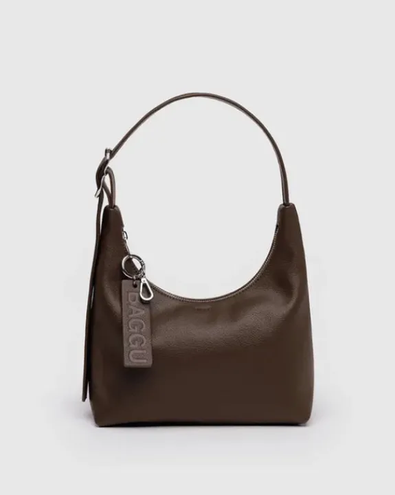 Baggu - Mini Recycled Leather Shoulder Bag - Brown | Bags