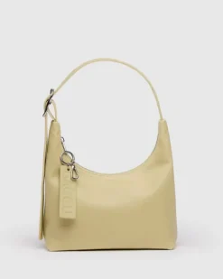Baggu - Mini Recycled Leather Shoulder Bag - Straw | Bags
