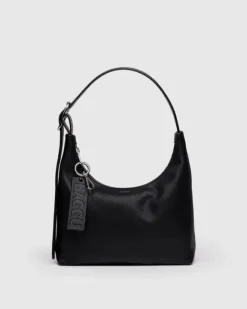 Baggu - Mini Recycled Leather Shoulder Bag - Black | Bags