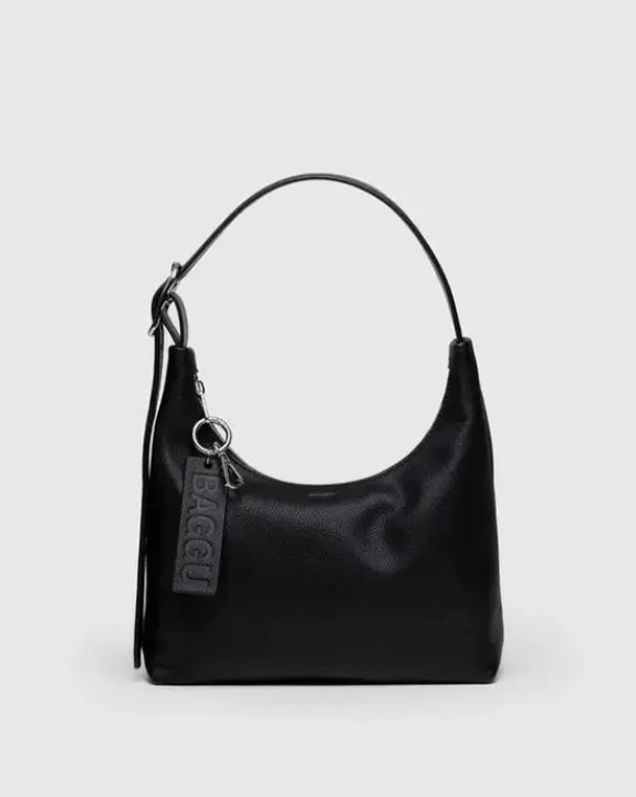 Baggu - Mini Recycled Leather Shoulder Bag - Black | Bags
