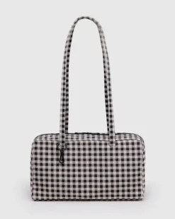 Baggu - Nylon Bowler Bag - Black & White Gingham | Bags