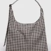 Baggu - Nylon Shoulder Bag - Black & White Gingham | Keyrings & Bag Charms | Bags