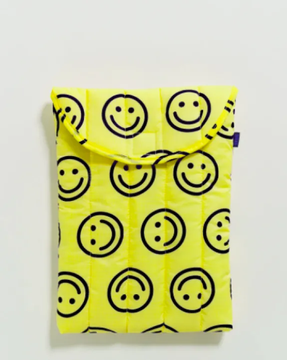 Baggu - Puffy Laptop Sleeve 13 inch - Yellow Happy | Cases & Pouches