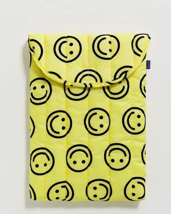 Baggu - Puffy Laptop Sleeve 16 inch - Yellow Happy | Cases & Pouches | Bags