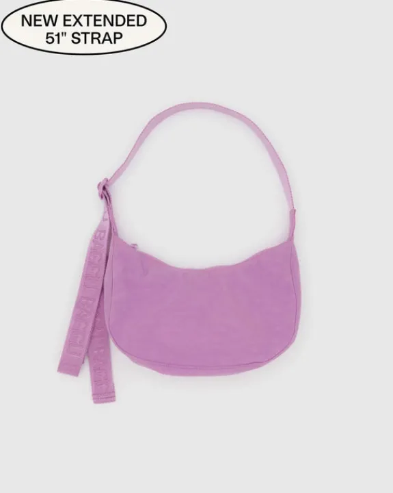 Baggu - Small Nylon Crescent Bag - Peony Pink | Bags