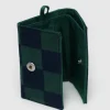 Baggu - Snap Wallet - Navy Green Check | Bags