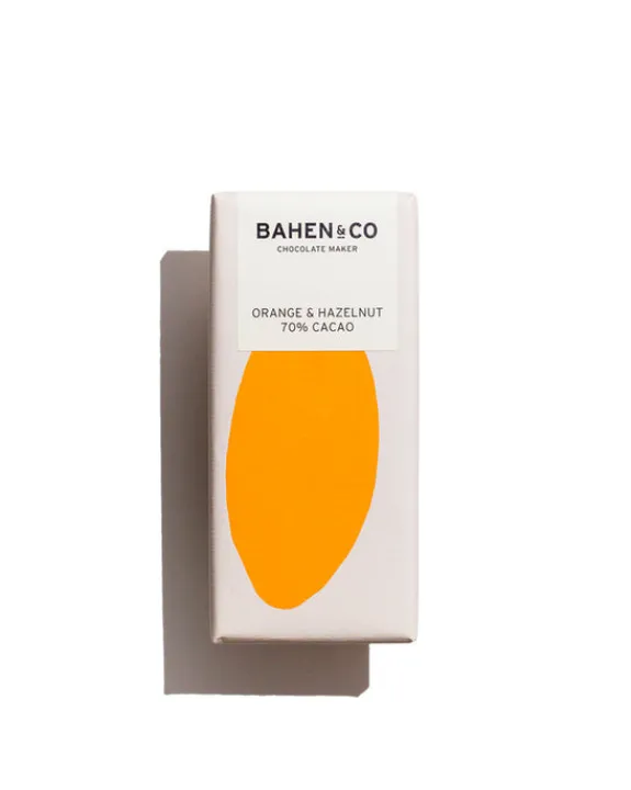 Bahen u0026 Co Bahen & Co - Orange & Hazelnut 70% Cacao - 75g | Food