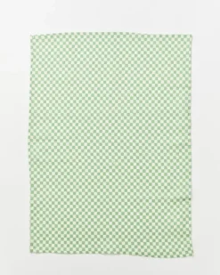 Bonnie and Neil - Tea Towel Tiny Checkers Sage | Tableware