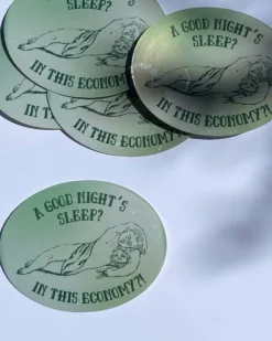 Carla Adams - A good night's sleep? In this economy? - Vinyl Sticker | Stickers, Stationery & Scrapbooking