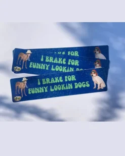 Carla Adams - I brake for funny lookin' dogs Bumper Sticker | Stickers, Stationery & Scrapbooking
