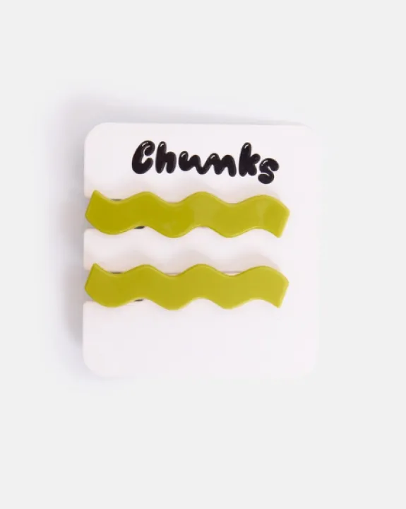 Chunks - Allie Clips in Chartreuse | Hair Accessories