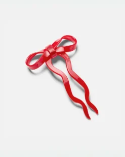 Chunks - Bow Hairpin in Red - Small | Hair Accessories