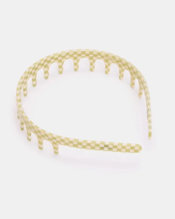 Chunks - Comb Headband - Olive Check | Keyrings & Bag Charms | Hair Accessories