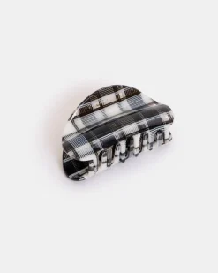Chunks - Juno Claw - Black + White Plaid | Hair Accessories