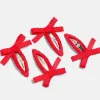 Chunks - Mini Bow Snap Clips - Cherry | Hair Accessories