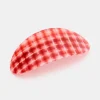 Chunks - Oval Barrette - Red Plaid | Hair Accessories