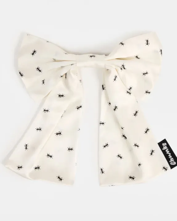 Chunks - Silk Bow Barrette in Ants | Hair Accessories