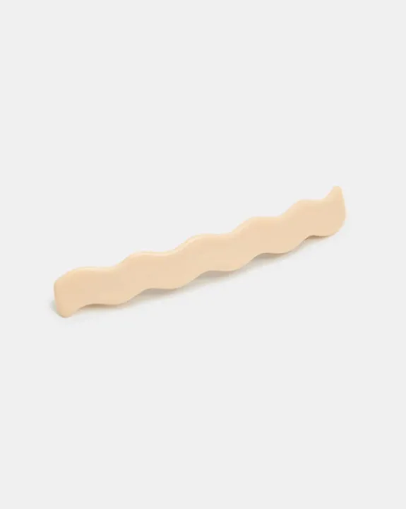Chunks - Skinny Wave Barrette - Cream | Hair Accessories