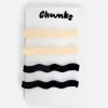 Chunks - Wavy Slides - Cream + Black | Hair Accessories
