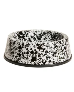Crow Canyon - Pet Bowl Splatter Large Black | Plates & Bowls