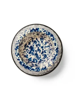 Crow Canyon - Pet Bowl Splatter Small Navy and Cream | Plates & Bowls