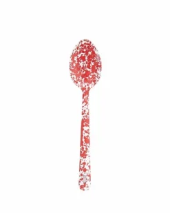 Crow Canyon - Splatter Large Serving Spoon - Red and White | Chopping & Serving
