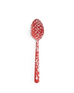 Crow Canyon - Splatter Large Slotted Spoon - Red and White | Chopping & Serving