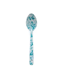 Crow Canyon - Splatter Large Serving Spoon - Turquoise | Chopping & Serving | Fun Things For The Kitchen
