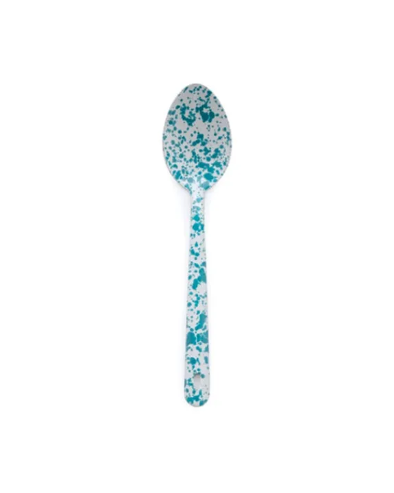 Crow Canyon - Splatter Large Serving Spoon - Turquoise | Chopping & Serving | Fun Things For The Kitchen