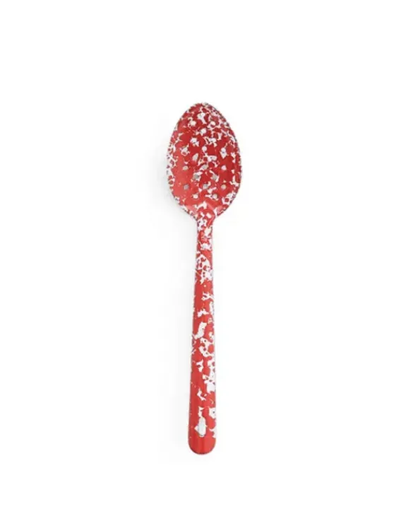 Crow Canyon - Splatter Large Slotted Spoon - Red and White | Chopping & Serving