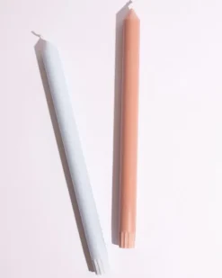 Pinky's Dinner Candle Set - Taupe and Ice Blue | Candles & Holders