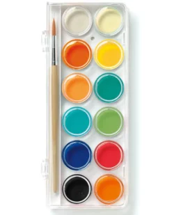 Djeco - 12 Colour Gouache Paint Palette | Kids Kids Craft & Activities