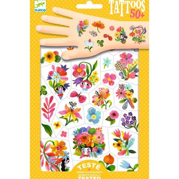 Djeco - Aqua Flor Temporary Tattoos | Kids Kids Craft & Activities