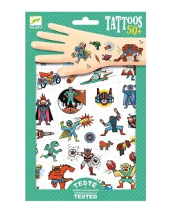 Djeco - Heroes vs Villains Temporary Tattoos | Kids Kids Craft & Activities
