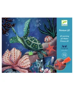 Djeco - Ocean Depths 3D Painting Set | Kids Kids Craft & Activities