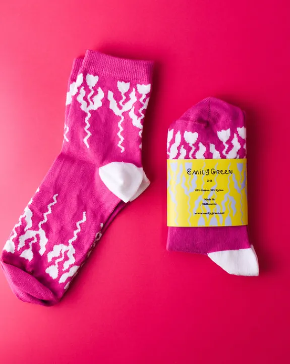 Emily Green - Tulip Socks - Pink | Socks